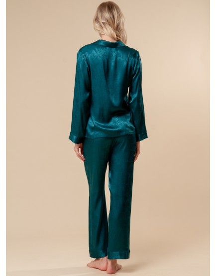 Пижама женская (длинный рукав с брюками) Indefini 3221TCC