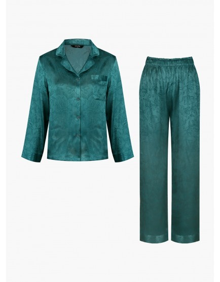 Пижама женская (длинный рукав с брюками) Indefini 3221TCC