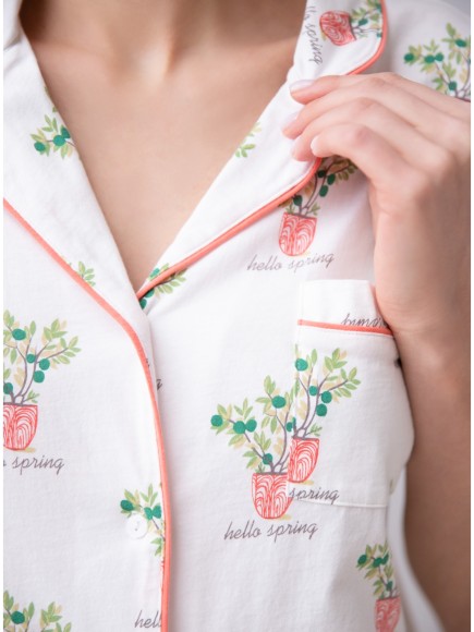 Пижама женская (Футболка+ш) Indefini 2032TBD Пижама женская (Футболка+ш) Indefini 2032TBD