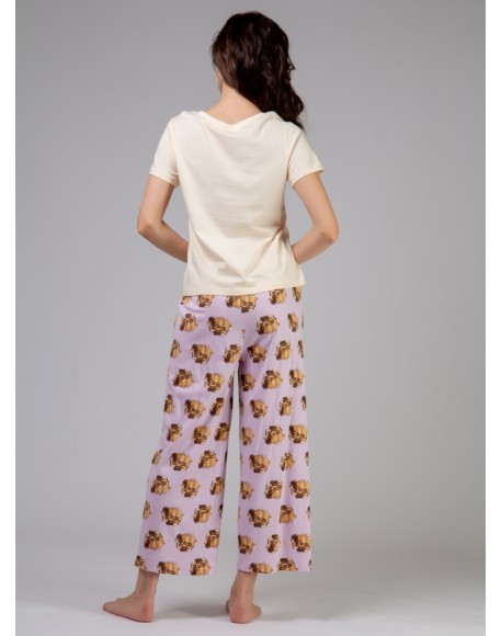 Пижама женская (Футболка+брюки) Indefini 551900-2145TBC Пижама женская (Футболка+брюки) Indefini 551900-2145TBC