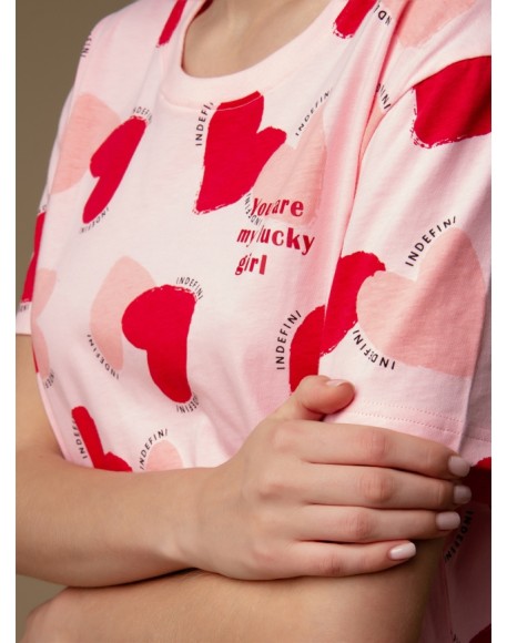 Сорочка с коротким рукавом Indefini 3284SDX