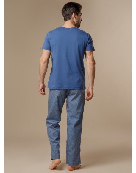 Пижама мужская (Футболка+Брюки) Indefini 3047PBС