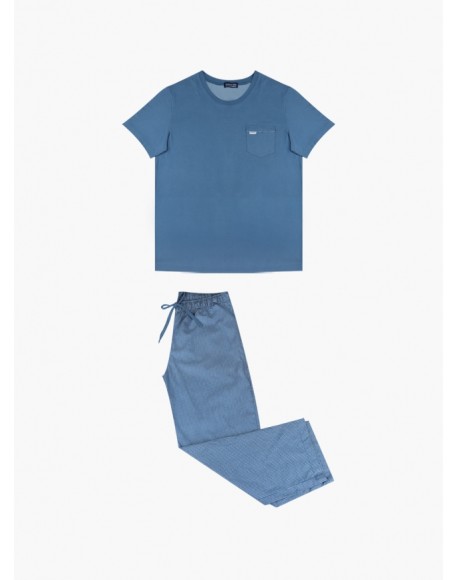 Пижама мужская (Футболка+Брюки) Indefini 3047PBС