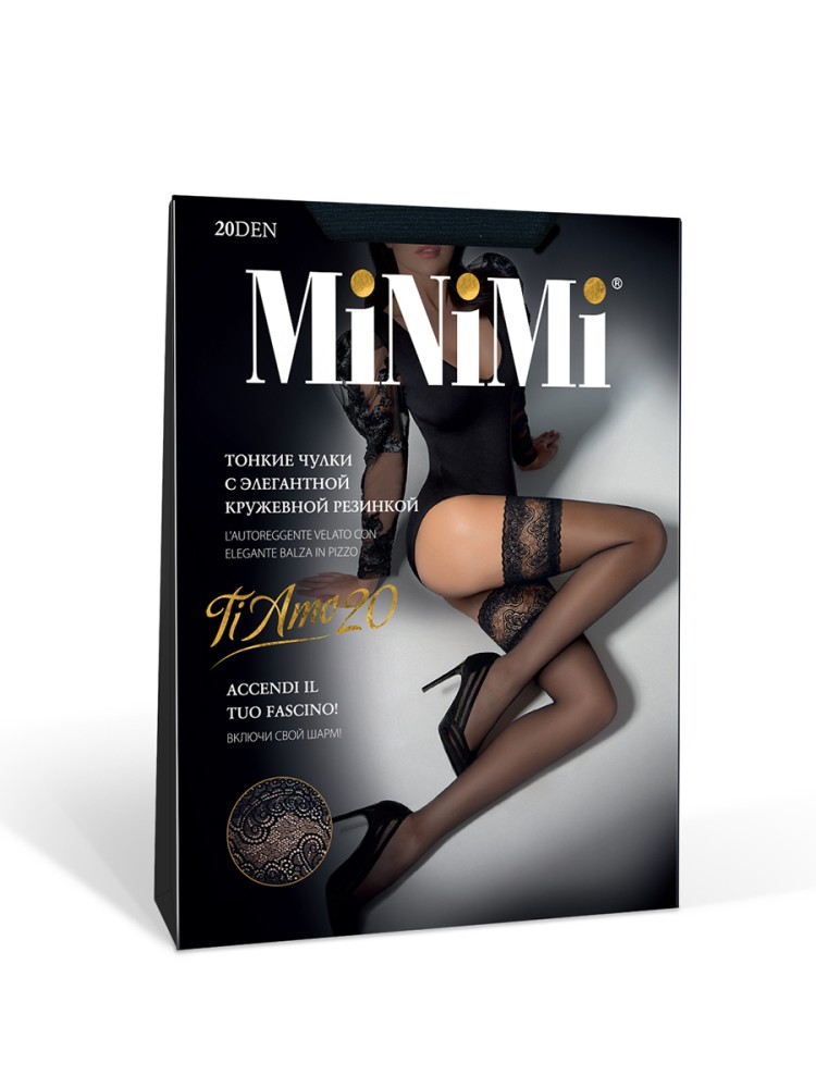 Чулки на широкой резинке TI AMO 20 Чулки на широкой резинке TI AMO 20